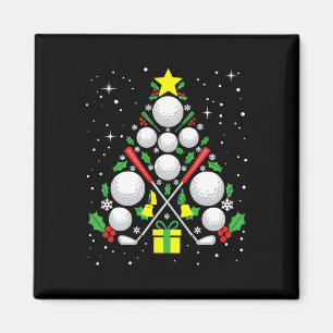 Funny Golf Player Xmas Lights Golf Christmas Tree Magnet