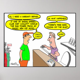 Funny golf poster