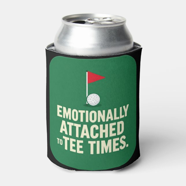 Funny Golf Quote Can Cooler on Golf Course Green  (Can Front)