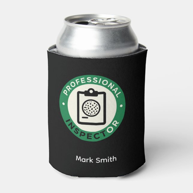 Funny Golf Quote Can Cooler on Golf Course Green  (Can Front)
