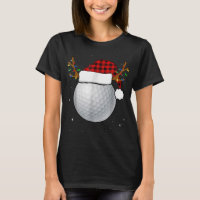 Funny Golf Reindeer Santa Hat Christmas Pyjamas Ho