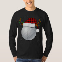 Funny Golf Reindeer Santa Hat Christmas Pyjamas Ho
