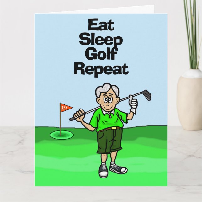 Funny Golf Retirement Card for Men (Front)