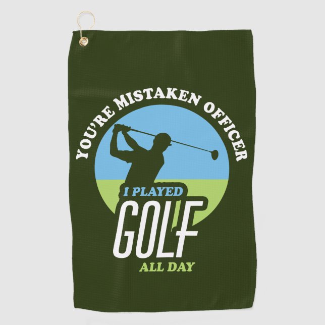 Funny Golf Saying For Golfers Golf Towel (Front)