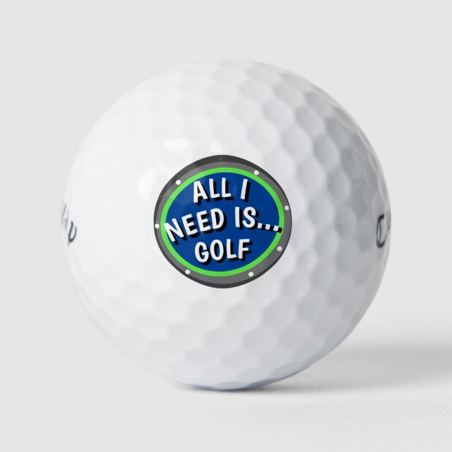 Funny Golf Saying Golf Balls (Front)