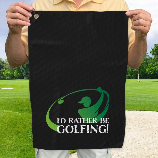Funny Golf Saying Golfing Modern Golfer Sports Pro Golf Towel (Creator Uploaded)