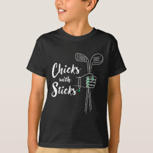 Funny Golf Shirt For Women - Chicks With Sticks La