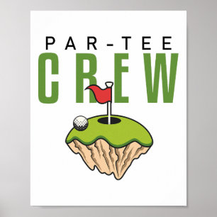 Funny Golf Shirts Let's Par Tee Crew Golfer Matchi Poster