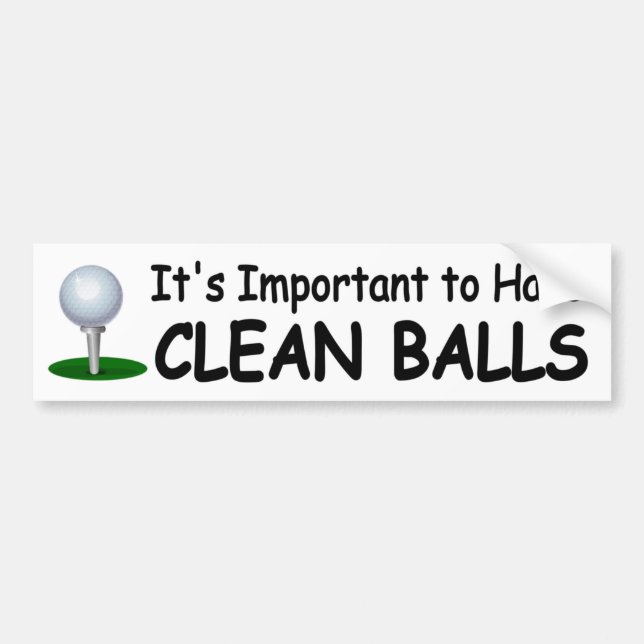 funny golf sticker Important to have clean balls (Front)