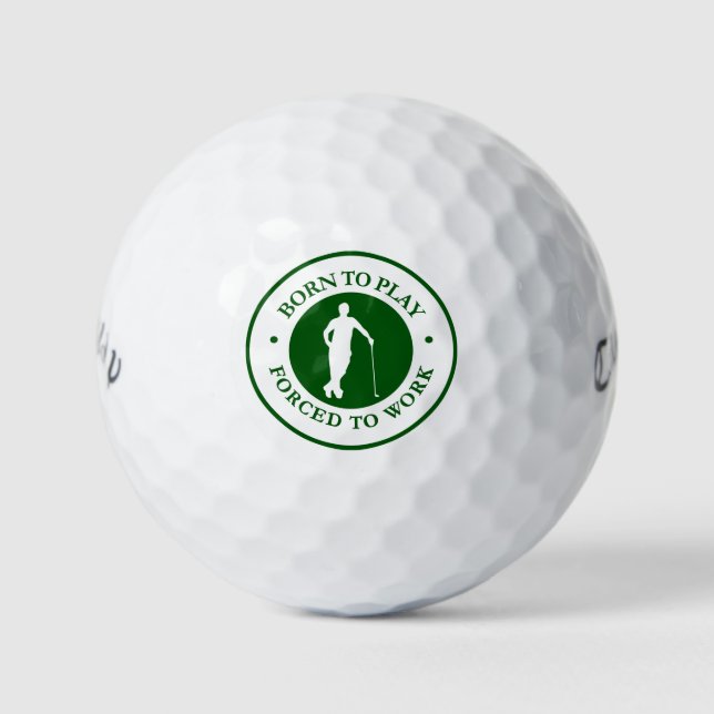 Funny Golf Theme Humour Executive Golf Balls (Front)