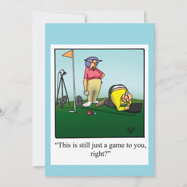 Funny Golf Themed Anniversary Party Invitation (Front)