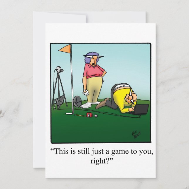 Funny Golf Themed Anniversary Party Invitation (Front)