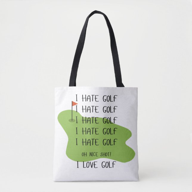 Funny Golf Themed Tote For Golf Lovers (Front)