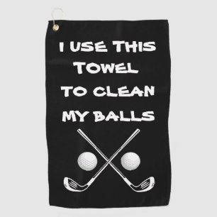 Funny Golf Towel - Golf Balls Pun Cleaning Cloth