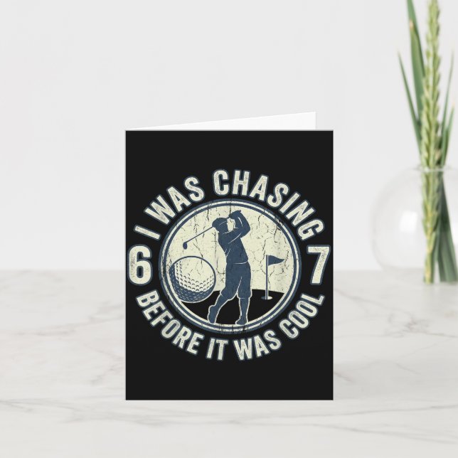 Funny Golfer 67 Meme Golf Joke Chasing 67  Card (Front)