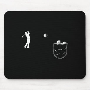 Funny Golfer Art Golf In Pocket Funny Golfing Mouse Pad