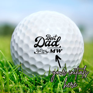 Funny Golfer Best Dad By Par   Father's Day  Golf Balls