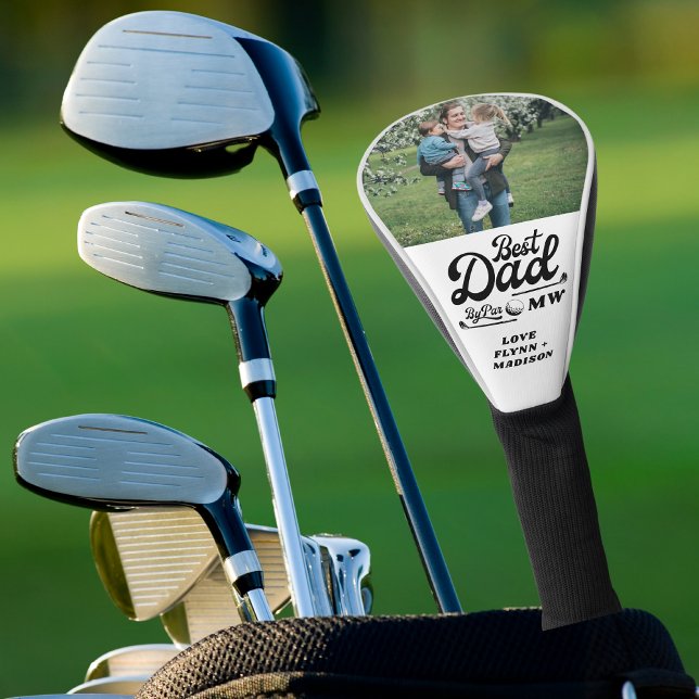 Funny Golfer Best Dad By Par Photo | Father's Day  Golf Head Cover (Creator Uploaded)