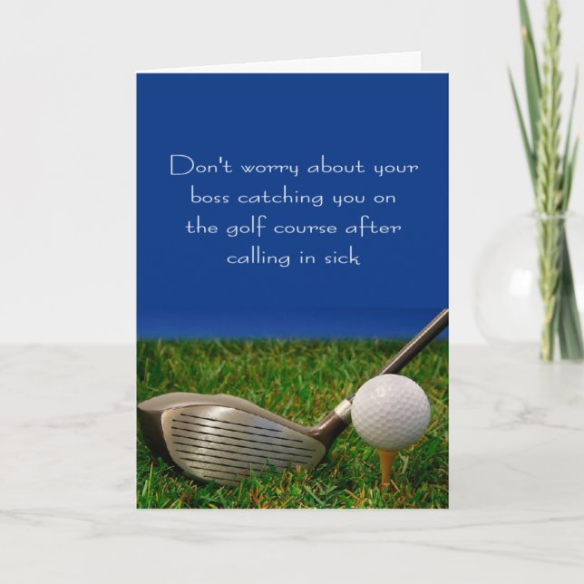 Funny golfer birthday wish card (Front)