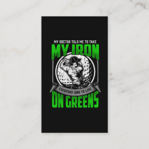 Funny Golfer Course Quote Golf Player Humor Business Card