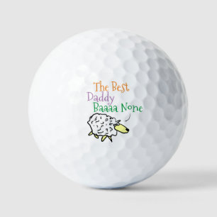 Funny Golfer Daddy Sheep Best Baaa None Cartoon Golf Balls