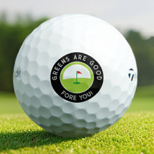 Funny Golfer Gift – GREENS ARE GOOD FORE YOU! Golf Balls