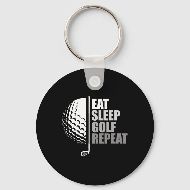 Funny Golfer Golf  Key Ring (Front)