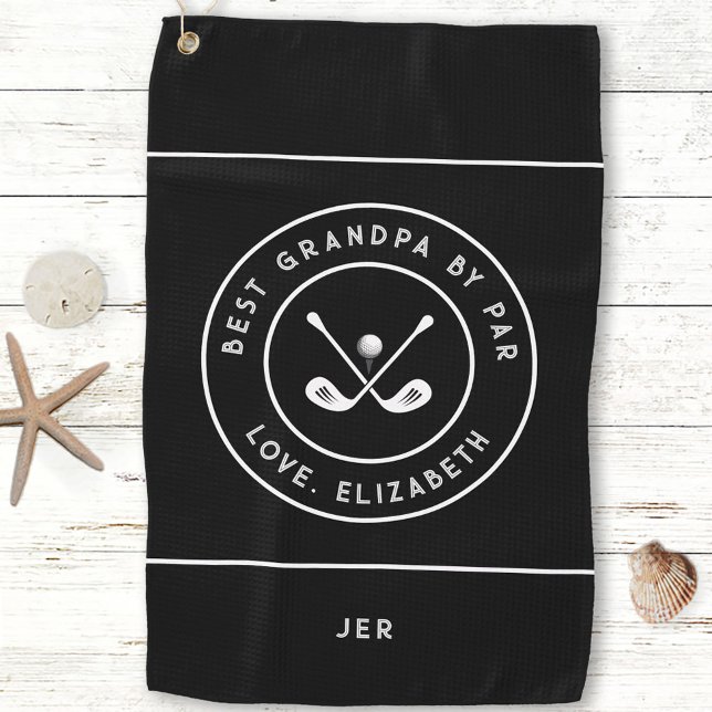 Funny Golfer Humour Golf | Best Grandpa By Par Towel (Funny Golfer Humor Golf | Best Grandpa By Par Golf Towel)