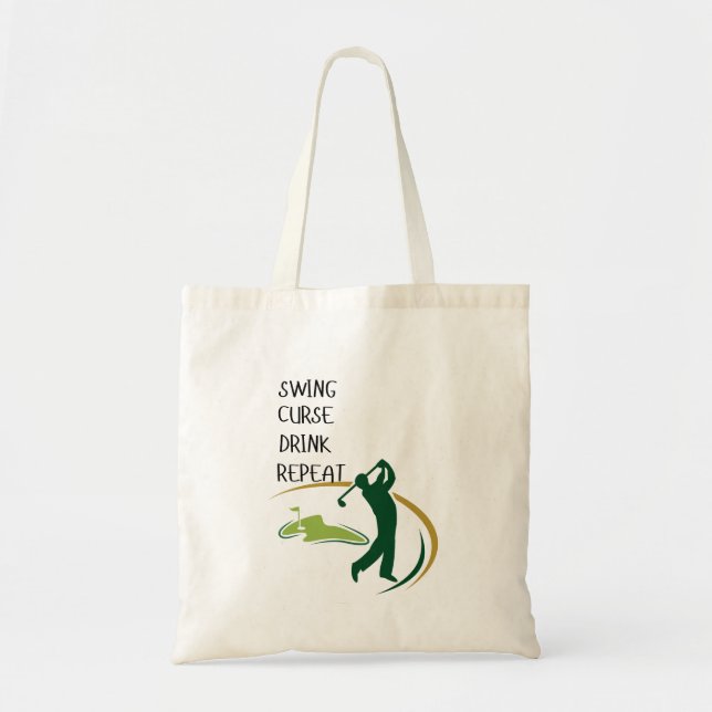 Funny Golfer Tote Gift For Golf Lovers Bag (Front)