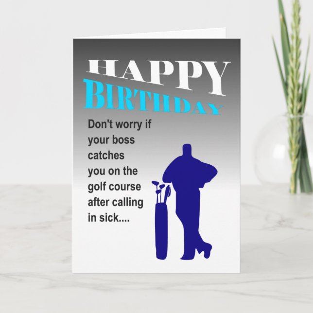 funny golfing brother happy birthday wish card (Front)