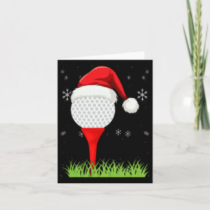 Funny Golfing Christmas Apparel Holiday Golf Ball  Card