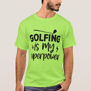 Funny Golfing superpower word art  T-Shirt