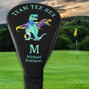 Funny Golfing Team Tee Rex Dinosaur Joke Custom Golf Head Cover