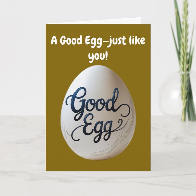 Funny Good Egg Appreciation – Thank You Gift Card (Front)