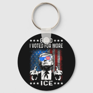 Funny Good I Voted For More Ice Patriotic Key Ring