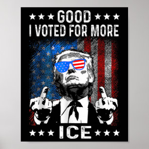 Funny Good I Voted For More Ice Patriotic Poster