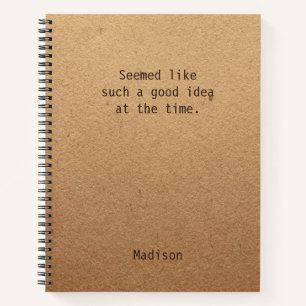 Funny Good Idea Personalised Notes Office Meeting Notebook
