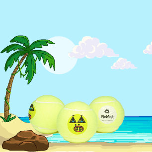 Funny Goofy Face  Tennis Balls