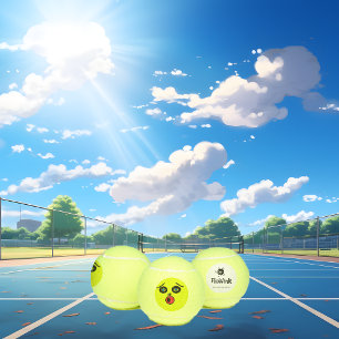 Funny Goofy Face Tennis Balls
