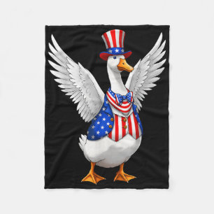 Funny Goose 4th Of July Independence Graphic Men W Fleece Blanket