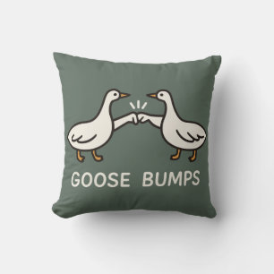 Funny Goose Bumps Cartoon   Fist Bump Geese Animal Cushion