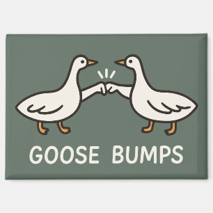 Funny Goose Bumps Cartoon   Fist Bump Geese Animal Magnet