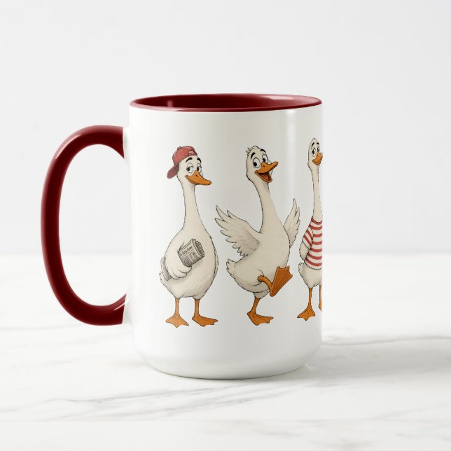 Funny Goose Character Set Mug (Left)