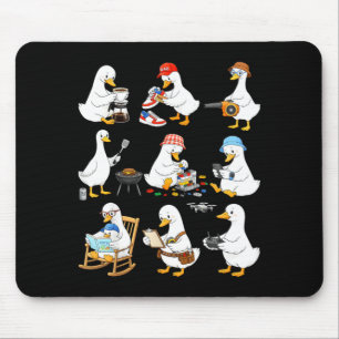 Funny goose dad life father's day grilling mouse pad