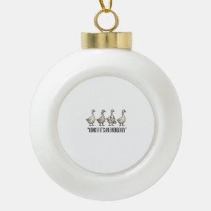 Funny Goose Emergency Honk Vintage Shirt Design_1 Ceramic Ball Christmas Ornament