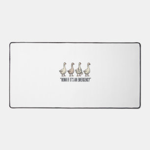 Funny Goose Emergency Honk Vintage Shirt Design_1 Desk Mat