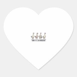 Funny Goose Emergency Honk Vintage Shirt Design_1 Heart Sticker