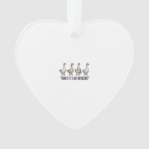 Funny Goose Emergency Honk Vintage Shirt Design_1 Ornament