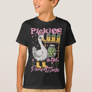 Funny Goose Meme Pickle Cucumber Pickles And Panic T-Shirt