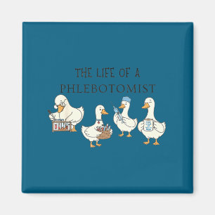 Funny goose phlebotomy technician graduation lab magnet